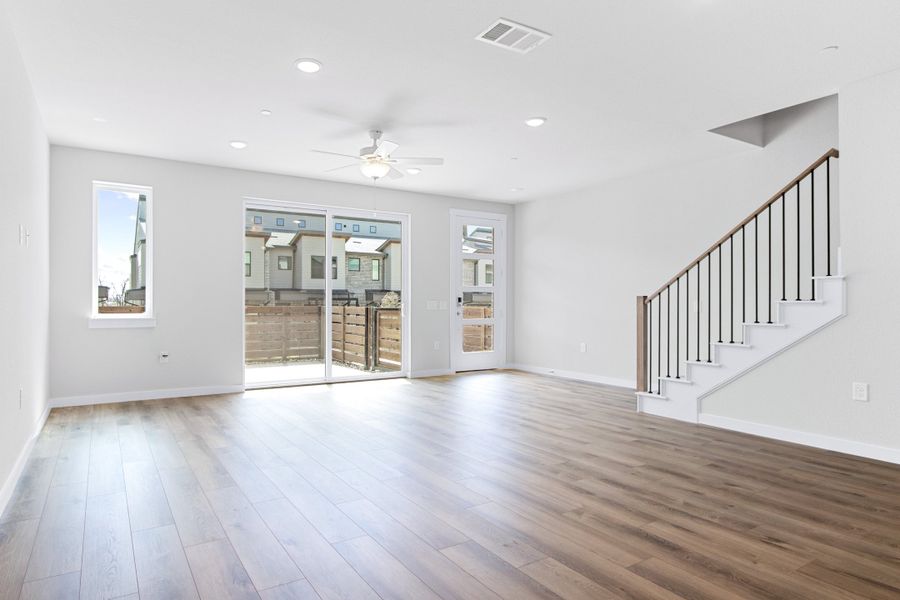 Spacious, unfurnished interior of a new home in Willow Grove Townhomes, Melissa (Image 22).