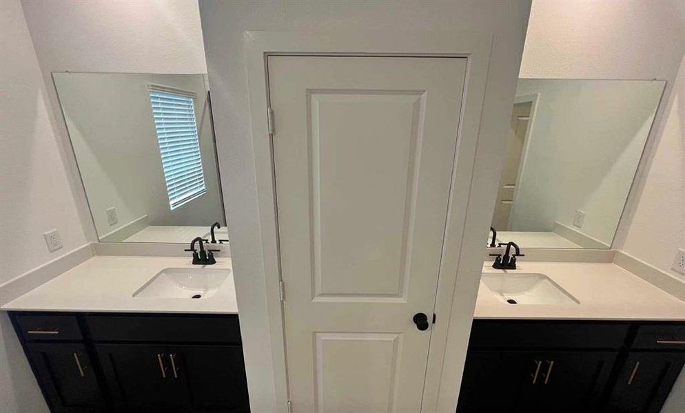 Primary Bathroom Construction Progress featuring the Noir Collection