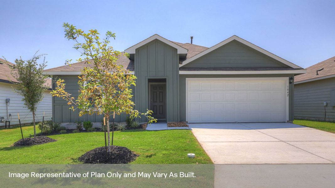 Front exterior of a new home in Bollinger, Maxwell, TX, highlighting curb appeal (Image 1). Front exterior of a new home in Bollinger, Maxwell, TX, highlighting curb appeal (Image 1).