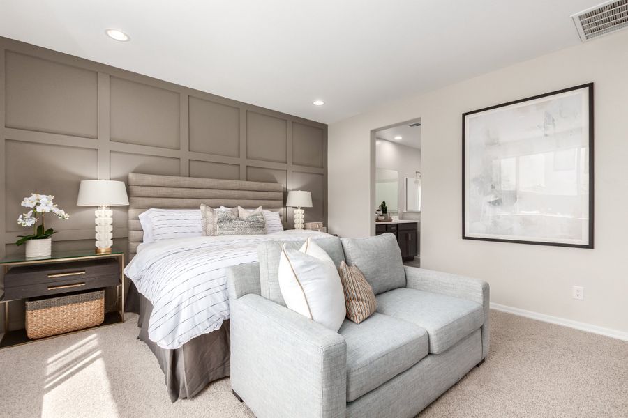 Representative furnished interior of a home built from the 40R1 by Taylor Morrison in Rancho Mercado, Surprise (Image 18).