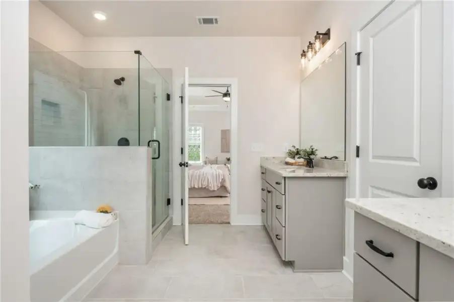 Furnished interior view inside a new home in , Flowery Branch (Image 39).
