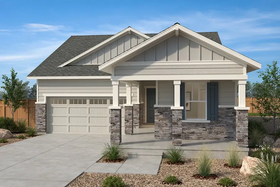 Representative exterior photo of a completed home built from the 1384 Modeled by KB Home in Murphy Creek Classic, Aurora, CO (Image 8).