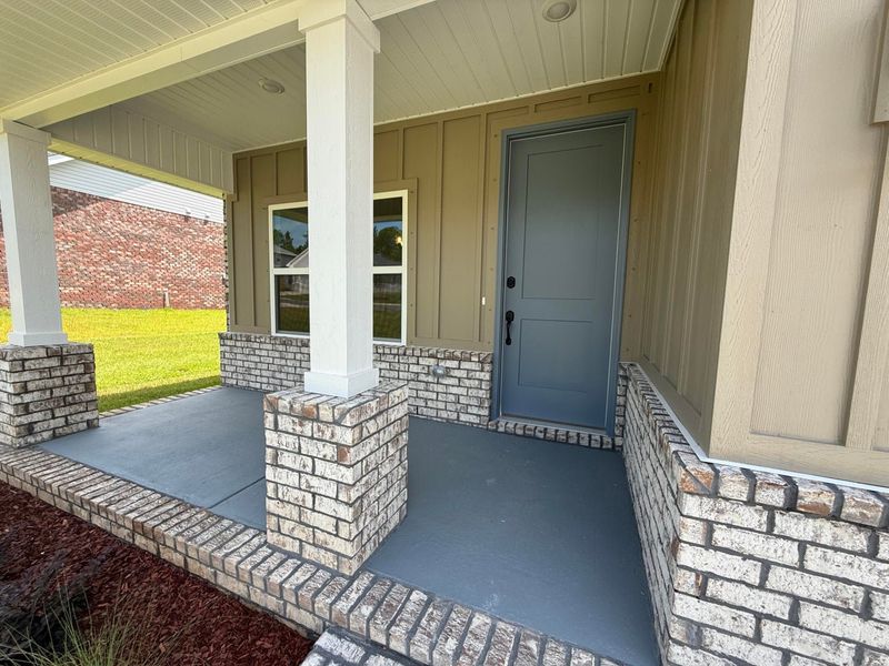 Exterior details and patio area of a home in Brookwood, Crestview (Image 2). Exterior details and patio area of a home in Brookwood, Crestview (Image 2).