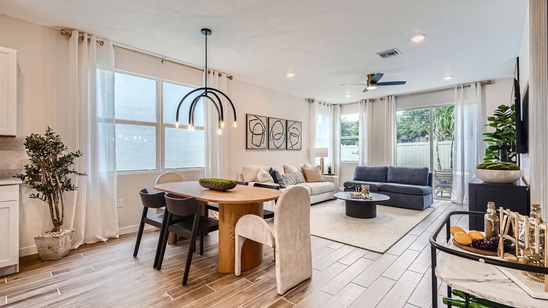 Representative furnished interior of a home built from the Grandcourt by D.R. Horton in Parker Pointe, Homestead (Image 4).