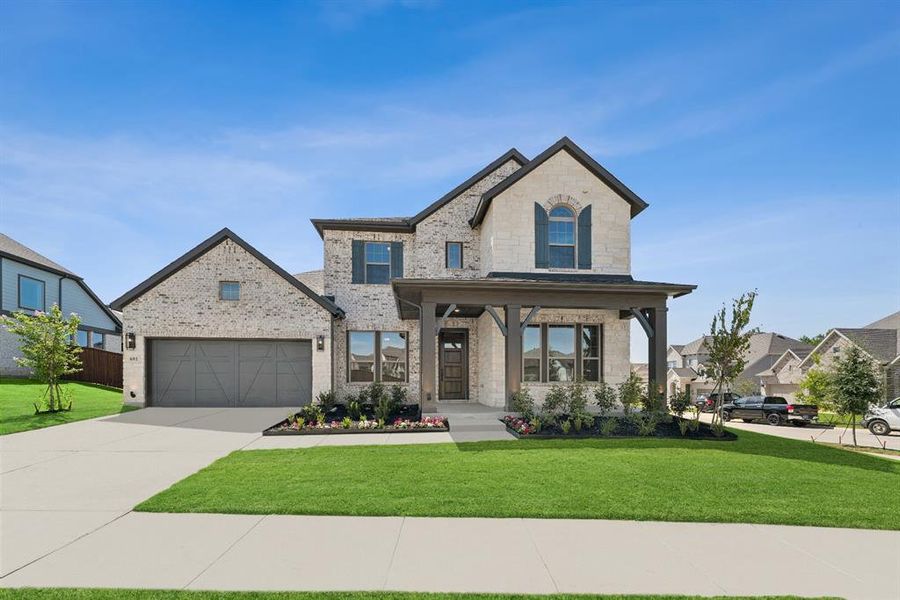 Front exterior of a new home in , Mansfield, TX, highlighting curb appeal (Image 2).