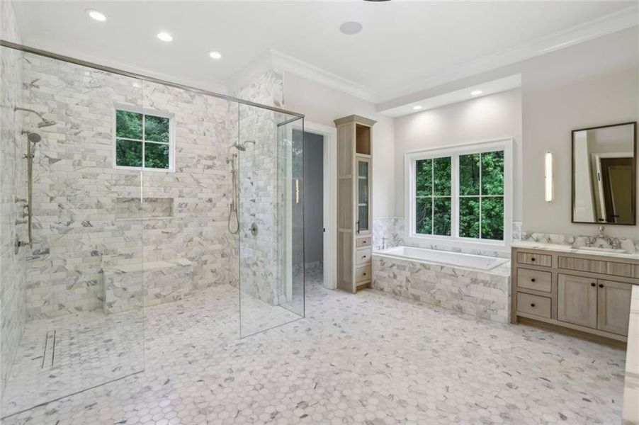 Furnished interior view inside a new home in Crossroads, Alpharetta (Image 18).