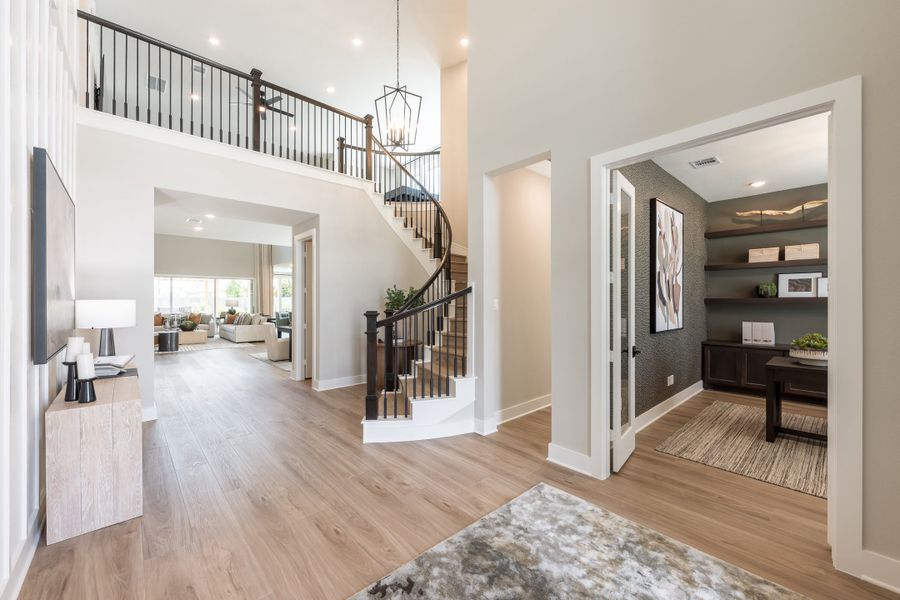 Representative furnished interior of a home built from the Camden by Tri Pointe Homes in Bridgeland, Cypress (Image 7).
