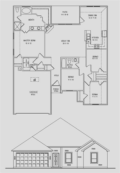 2D floor plan layout of this home in , Glen Rose, TX (Image 2). 2D floor plan layout of this home in , Glen Rose, TX (Image 2).