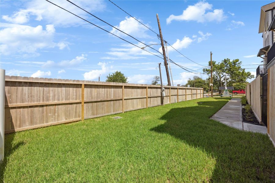 Exterior details and patio area of a home in , Houston (Image 1).