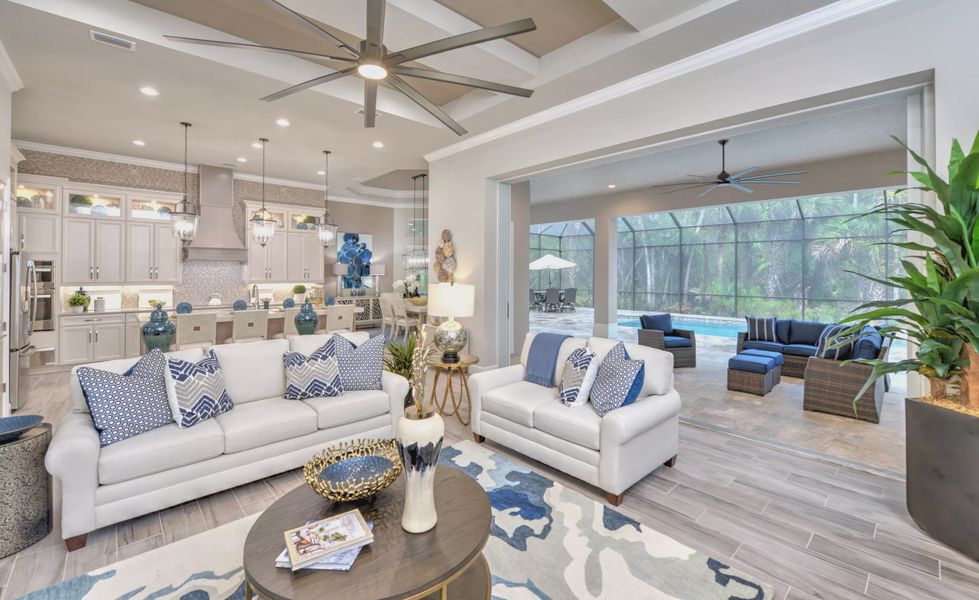 Furnished interior view inside a new home in The Reserve at Plantation Bay, Bunnell (Image 16). Furnished interior view inside a new home in The Reserve at Plantation Bay, Bunnell (Image 16).