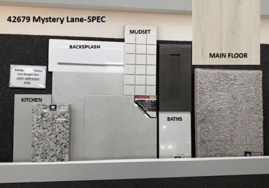 Sample of building materials used in homes in Escondido, Magnolia (Image 3). Sample of building materials used in homes in Escondido, Magnolia (Image 3).