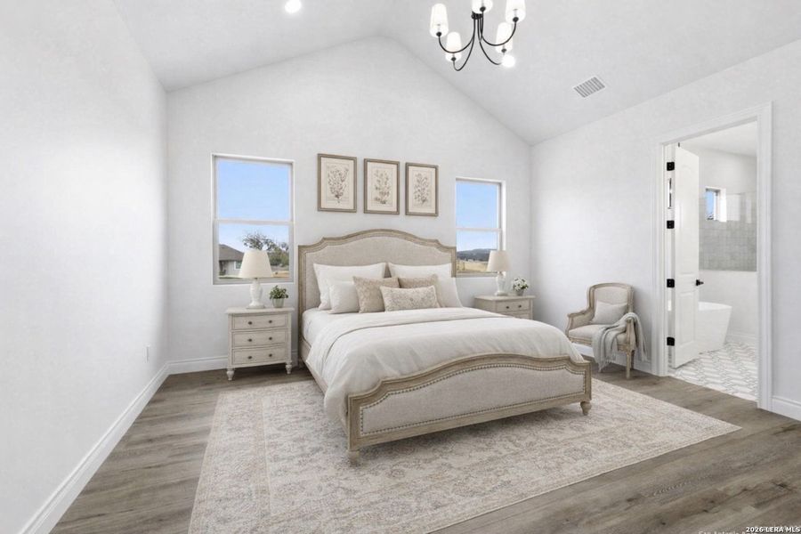 Furnished interior view inside a new home in , Bandera (Image 14).