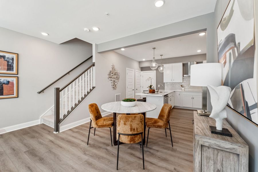 Furnished interior view inside a new home in Grove 98, Wake Forest (Image 8). Furnished interior view inside a new home in Grove 98, Wake Forest (Image 8).