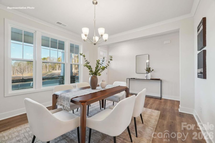 Furnished interior view inside a new home in Sanctuary at Southgate, Indian Trail (Image 13).