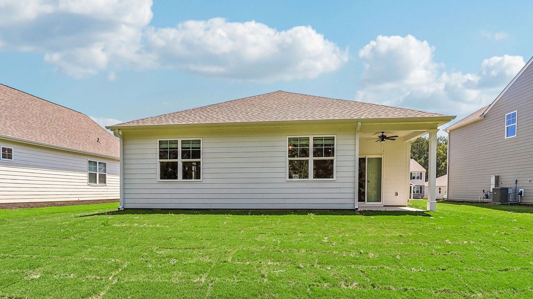 Exterior details and patio area of a home in Sease's Pond, Gilbert (Image 4).