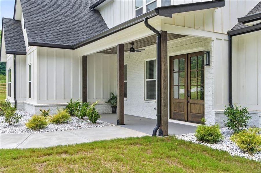 Exterior details and patio area of a home in , Bethlehem (Image 37).