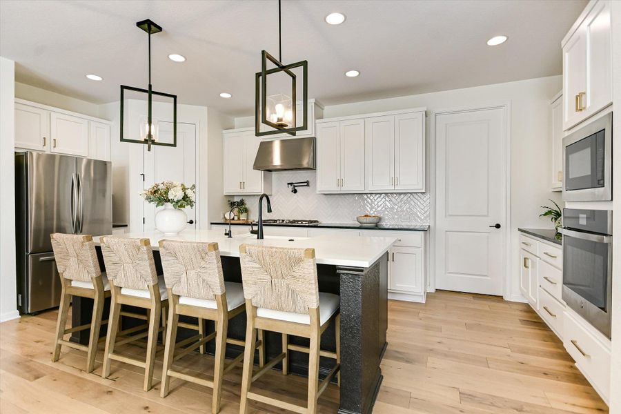 Kids can hang out around the island and get help with their homework while Mom and Dad prepare dinner and answers those hard math questions.