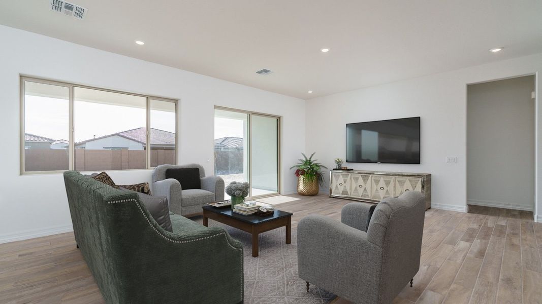 Furnished interior view inside a new home in Harmony at Montecito in Estrella, Goodyear (Image 10).