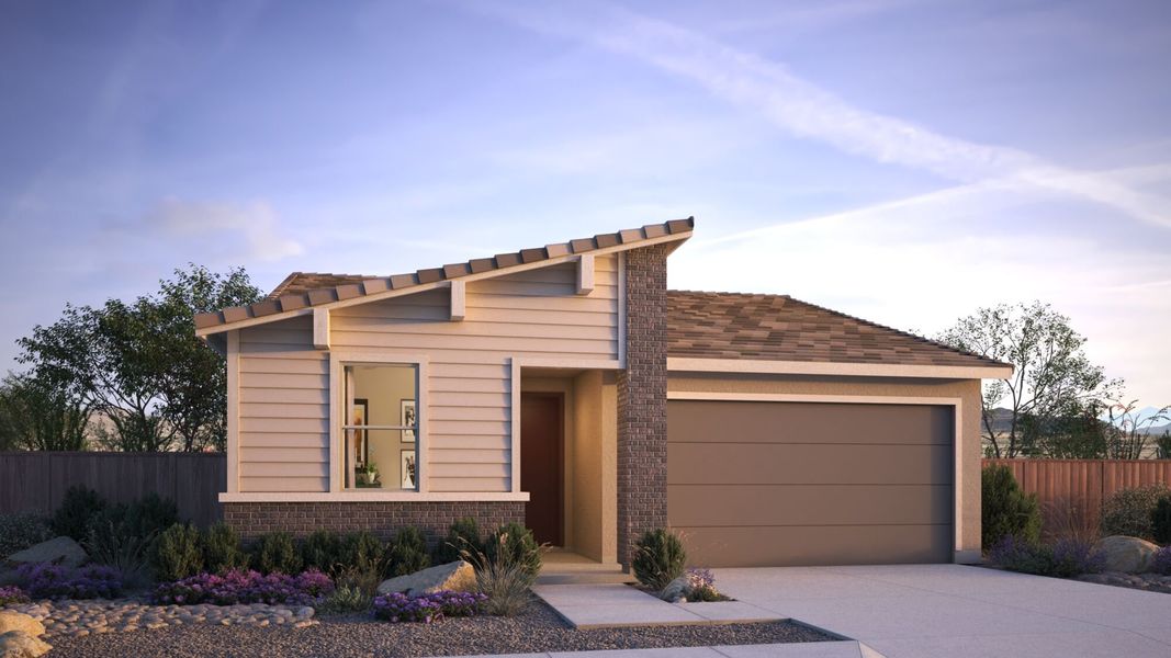 Representative exterior photo of a completed home built from the Ginger by Mattamy Homes in Cantabria at Rincon Knolls, Vail, AZ (Image 2).