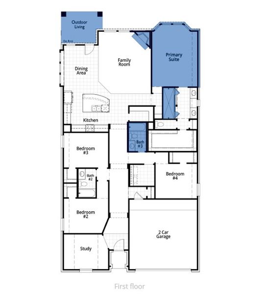 2D floor plan layout of this home in Wildridge, Oak Point, TX (Image 1).