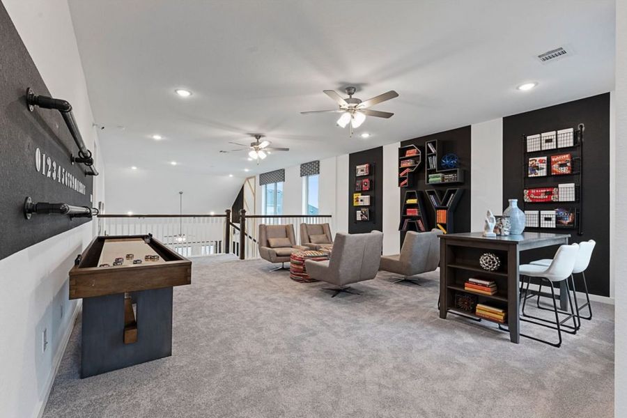 Representative furnished interior of a home built from the Attwater Hemlock 2961 by Brohn Homes in Attwater, Waller (Image 21).