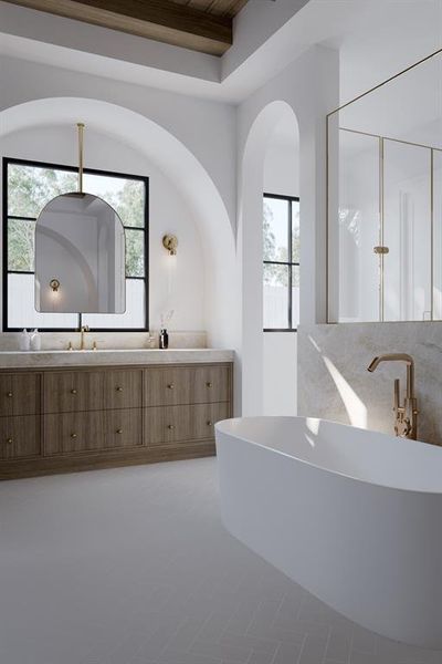 Furnished interior view inside a new home in , Dallas (Image 17).