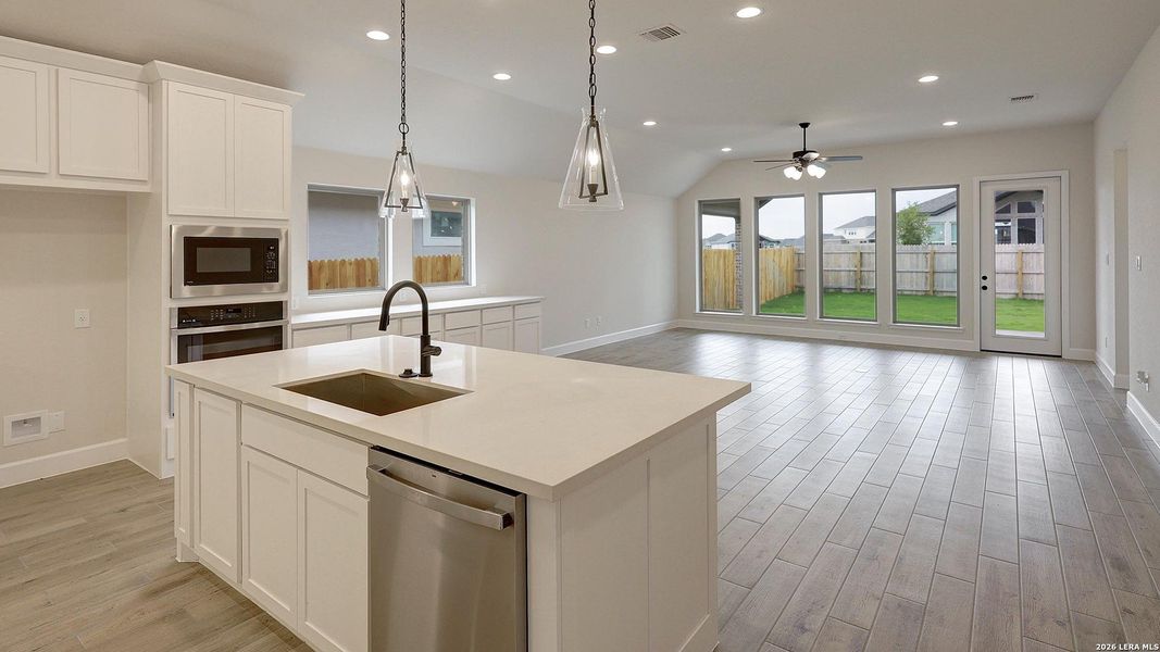 Furnished interior view inside a new home in Alsatian Oaks, Castroville (Image 16).