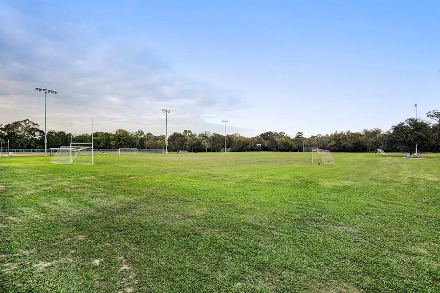 Play a friendly game of soccer at Lynn Gripon Park at Countryside Park.