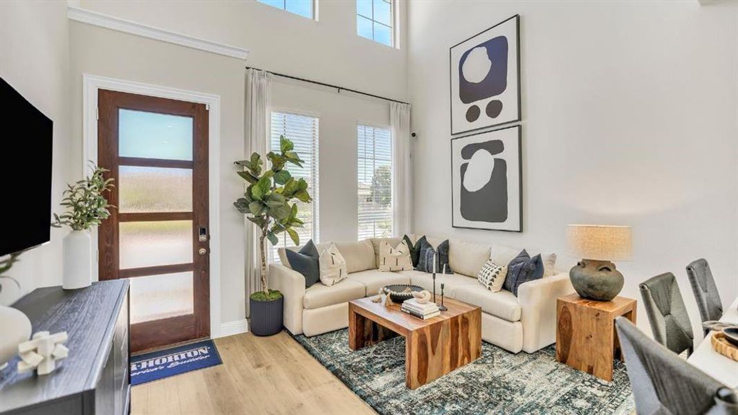 Furnished interior view inside a new home in The Avenue, Allen (Image 3). Furnished interior view inside a new home in The Avenue, Allen (Image 3).