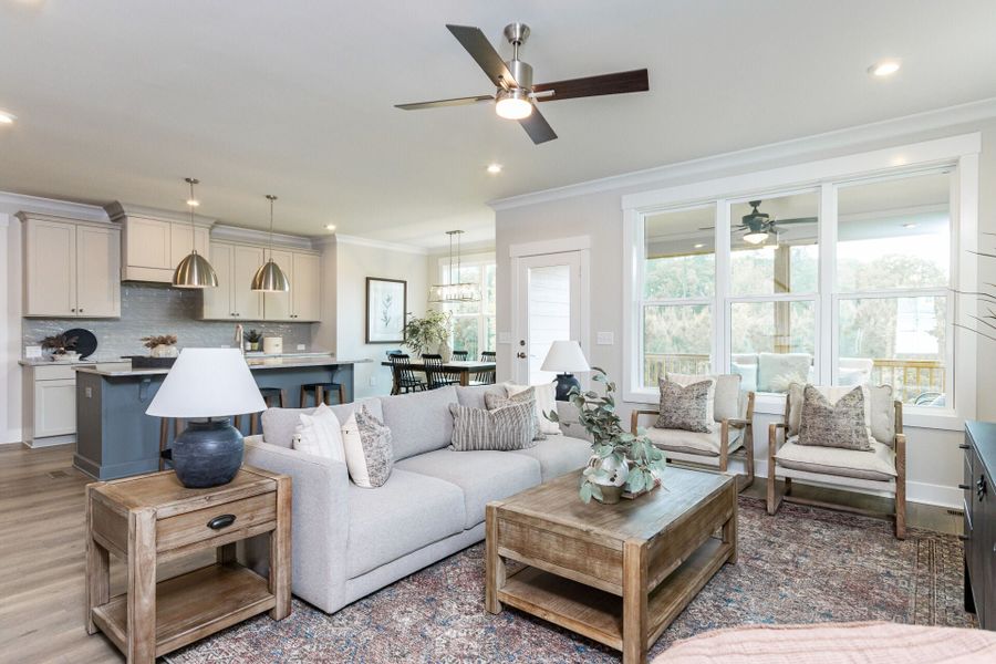 Representative furnished interior of a home built from the Fairfield Craftsman by Homes by Dickerson in The View, Durham (Image 11).