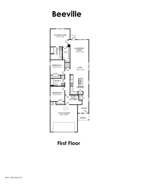 2D floor plan layout of this home in , Conroe, TX (Image 3).