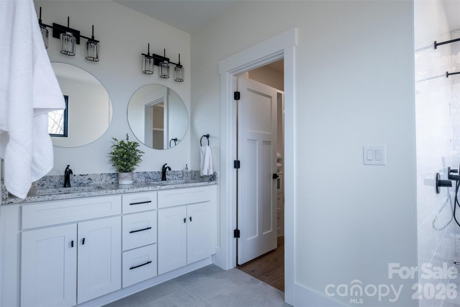 Primary bathroom with closet