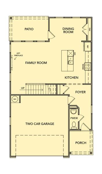 2D floor plan layout for the Bayberry by Kerley Family Homes in Park Center Pointe, Austell, GA (Image 3). 2D floor plan layout for the Bayberry by Kerley Family Homes in Park Center Pointe, Austell, GA (Image 3).