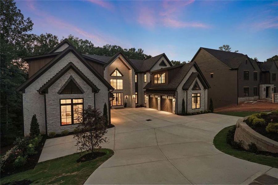 Front exterior of a new home in , Alpharetta, GA, highlighting curb appeal (Image 38). Front exterior of a new home in , Alpharetta, GA, highlighting curb appeal (Image 38).