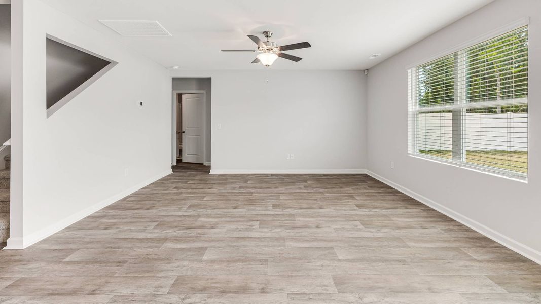 Representative unfurnished interior of a home built from the HAYDEN by D.R. Horton in Saltgrass Landing, Winnabow (Image 18).