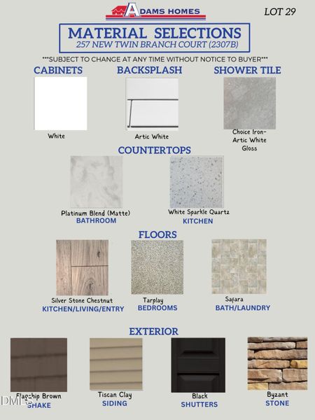 Charlotte Cox- Adams Homes ColorMaterial Charlotte Cox- Adams Homes ColorMaterial