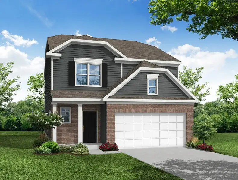 Representative exterior photo of a completed home built from the Ellerbe by Eastwood Homes in The Grove at Bratton Park, York, SC (Image 6).