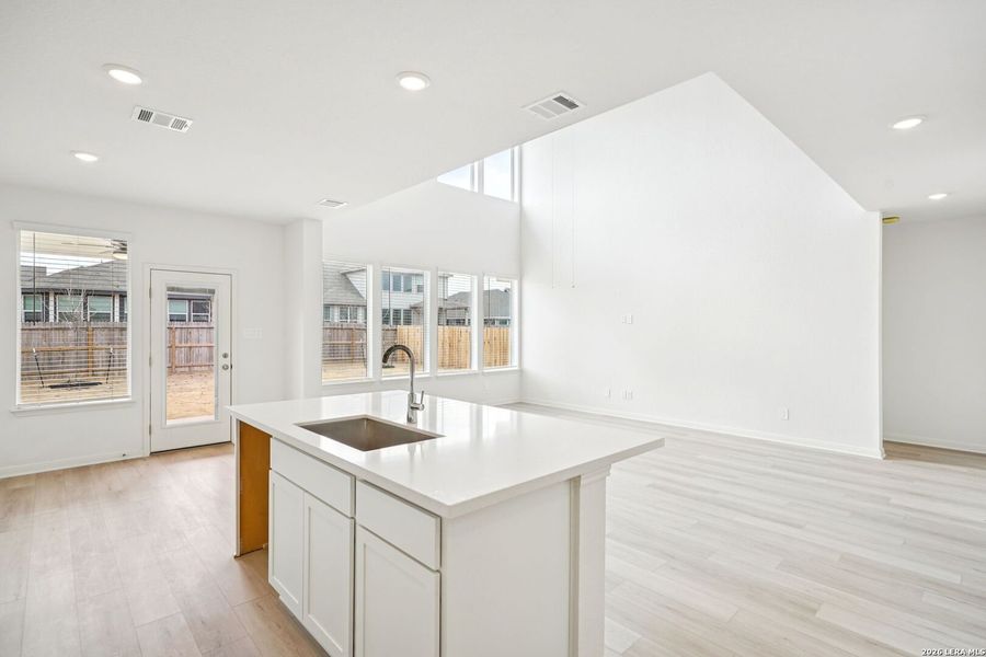 Furnished interior view inside a new home in Estancia Ranch - Classic Series, San Antonio (Image 20).