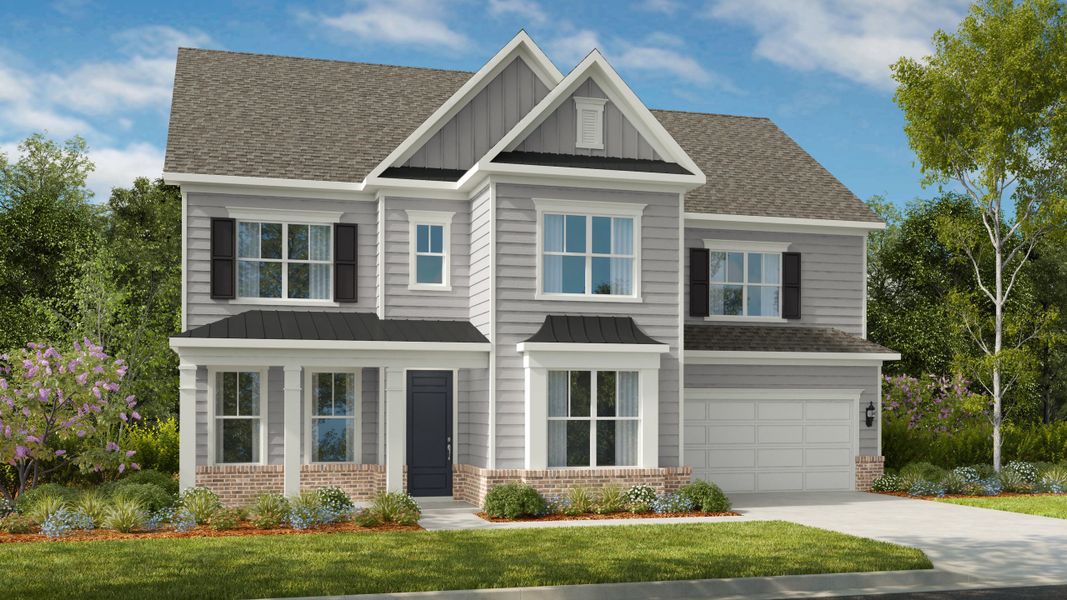 Representative exterior photo of a completed home built from the London by Taylor Morrison in Tramore, Harrisburg, NC (Image 2).