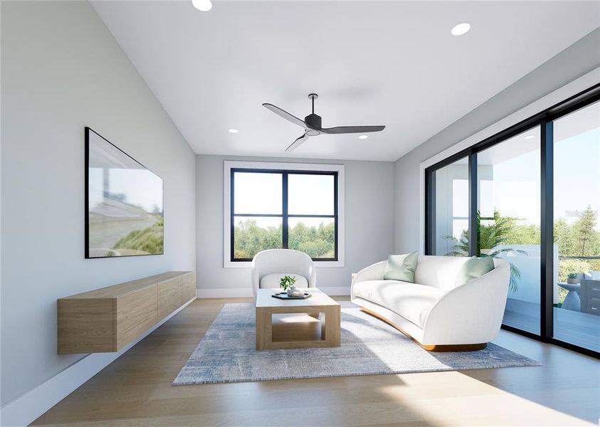 Furnished interior view inside a new home in , St. Petersburg (Image 13).