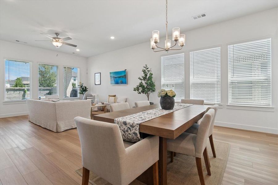 Furnished interior view inside a new home in Painted Tree - South, McKinney (Image 23). Furnished interior view inside a new home in Painted Tree - South, McKinney (Image 23).