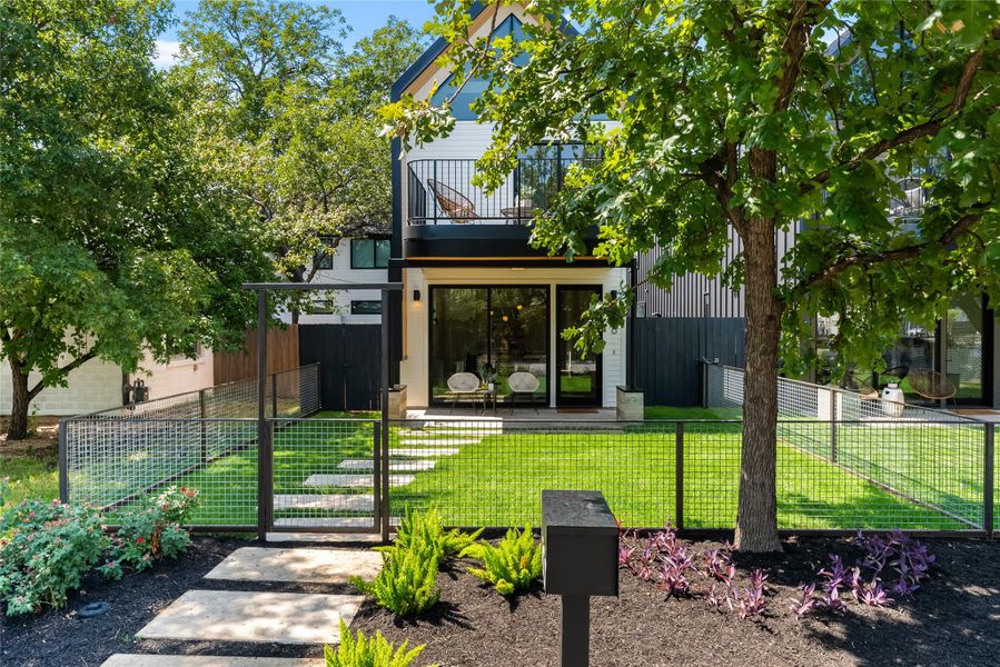 Exterior details and patio area of a home in , Austin (Image 24). Exterior details and patio area of a home in , Austin (Image 24).