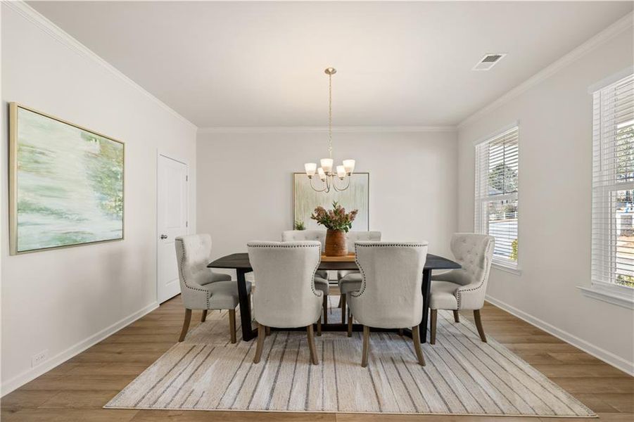 Furnished interior view inside a new home in Alcovy Village, Lawrenceville (Image 8).