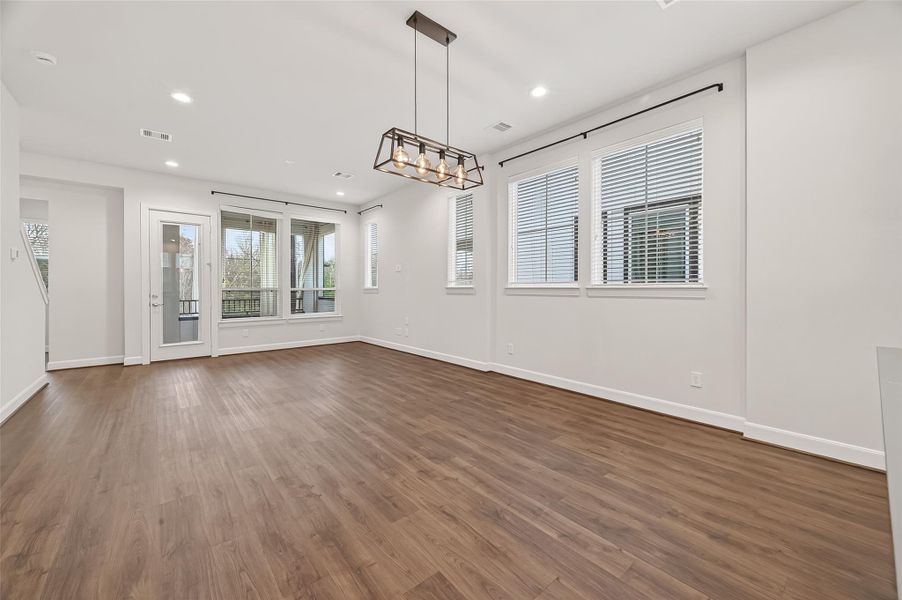 Spacious, unfurnished interior of a new home in The Corner At Buffalo Pointe, Houston (Image 24).
