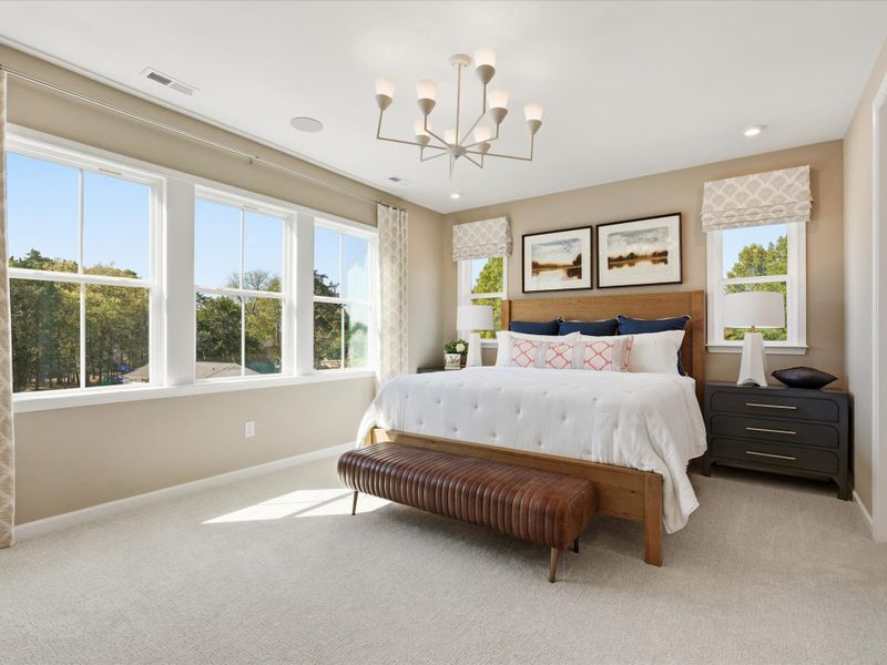 Representative furnished interior of a home built from the Paloma by Tri Pointe Homes in Bellflower, Charlotte (Image 44).