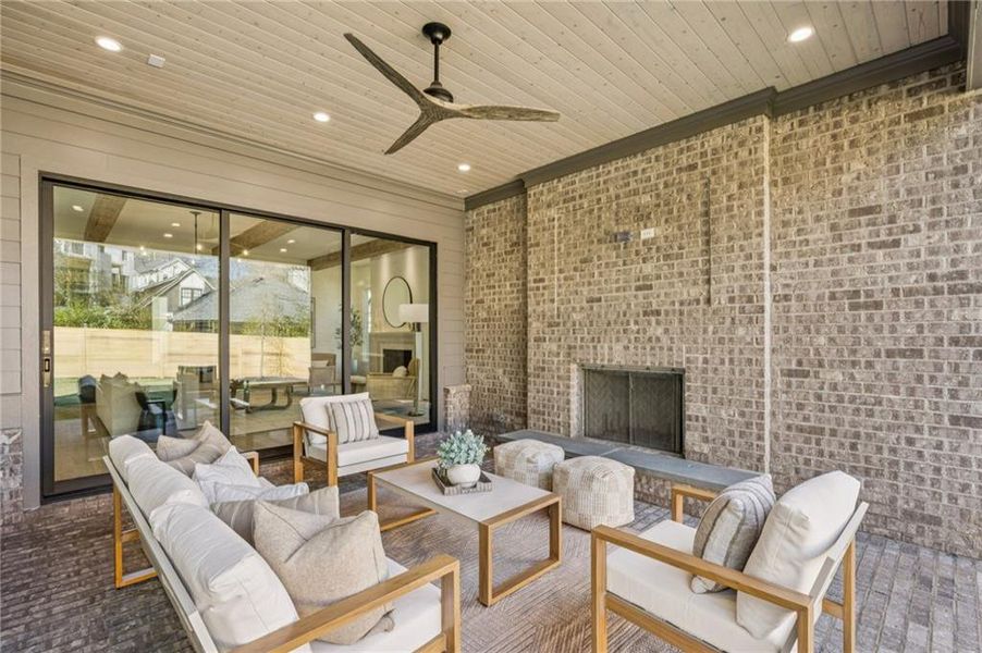 Exterior details and patio area of a home in , Atlanta (Image 3). Exterior details and patio area of a home in , Atlanta (Image 3).