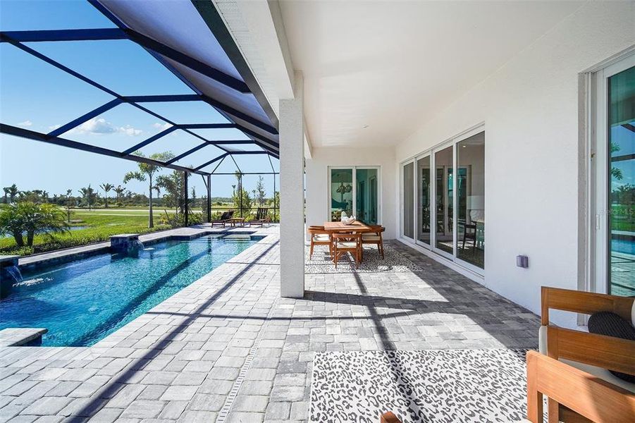 Exterior details and patio area of a home in Calusa Country Club, Lakewood Ranch (Image 3).