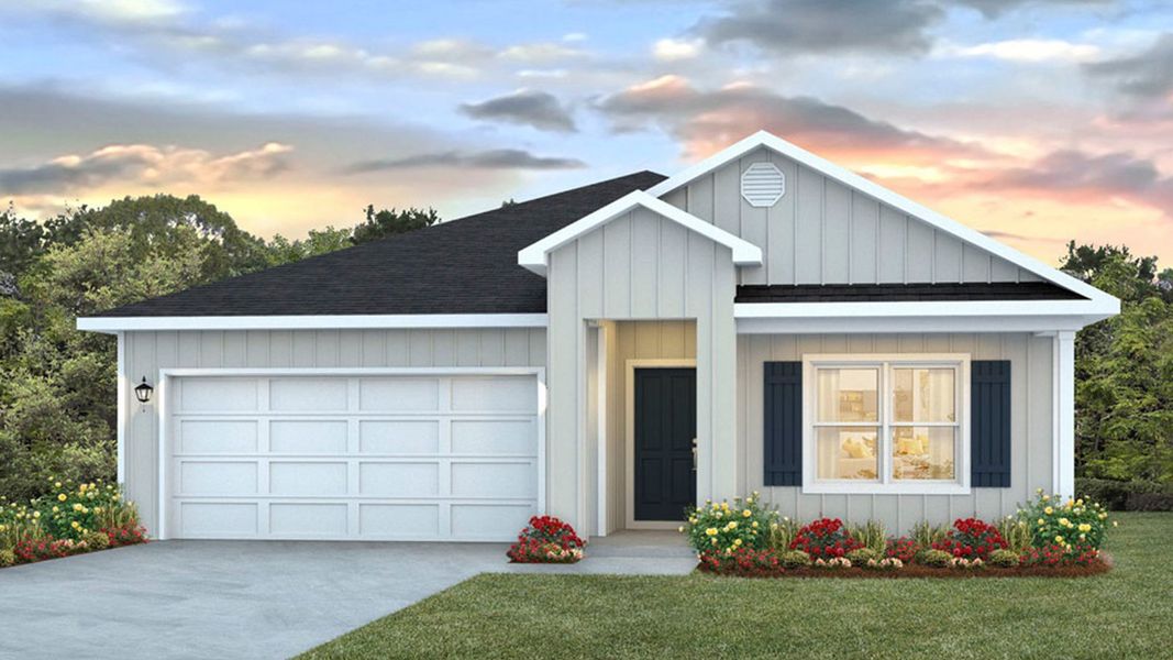 Representative exterior photo of a completed home built from the Cali by D.R. Horton in Ashton Park Phase III, Freeport, FL (Image 2).