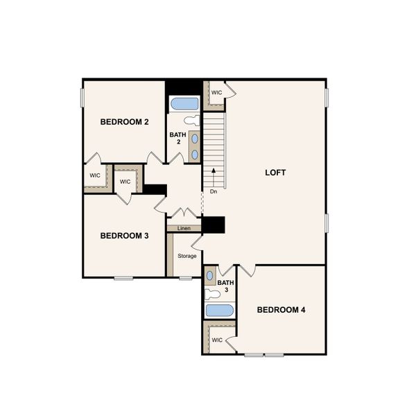 2D floor plan layout of this home in Averitt Landing, Lebanon, TN (Image 4).