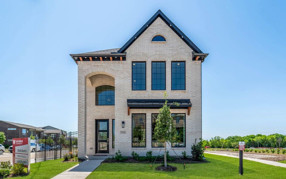 Representative exterior photo of a completed home built from the Rainier by CastleRock Communities in The Summit at Center Stage, Keller, TX (Image 22).